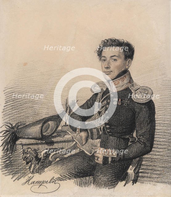 Portrait of Sergei Alexandrovich Kokoshkin (1795-1861), 1820. Creator: Hampeln, Carl, von (1794-after 1880).
