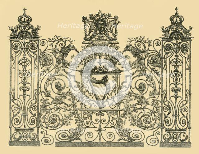 Section of the Tijou Screen, late 17th century, (1881).  Creator: J Brooke.