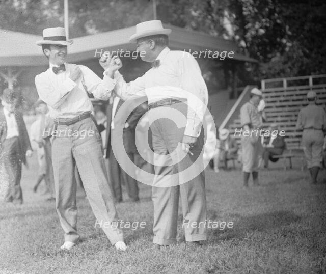 Baseball, Congressional - Byrnes of South Carolina And Billy Wilson of Illinois, 1911. Creator: Harris & Ewing.