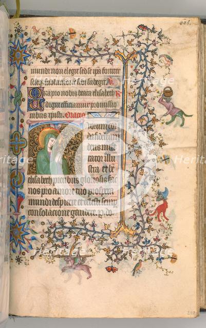 Hours of Charles the Noble, King of Navarre (1361-1425), fol. 297r, St. Elizabeth, c. 1405. Creator: Master of the Brussels Initials and Associates (French).