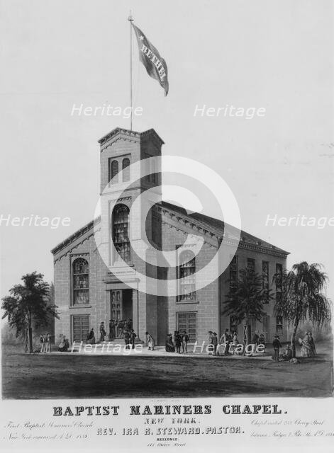 Baptist Mariners Chapel, New York, ca. 1848. Creator: Frances Flora Bond Palmer.