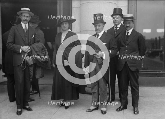 Cuban War Mission To The U.S. General Jose Martin And Wife, And Dr. Decespedes, Minister To US, 1917 Creator: Harris & Ewing.