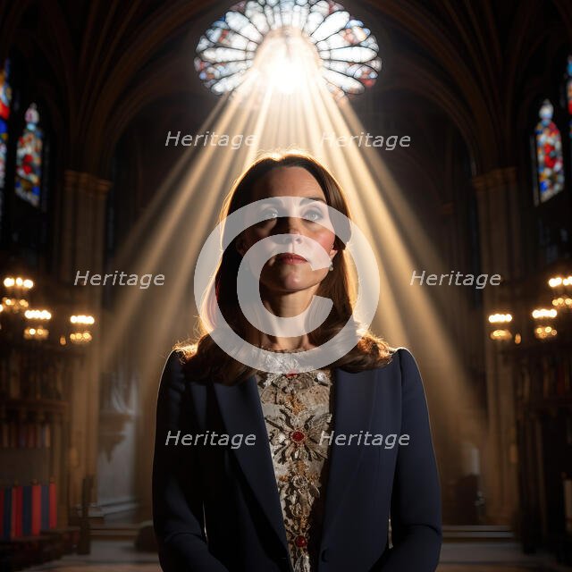 AI IMAGE - Portrait of Catherine, Princess of Wales, 2023. Creator: Heritage Images.
