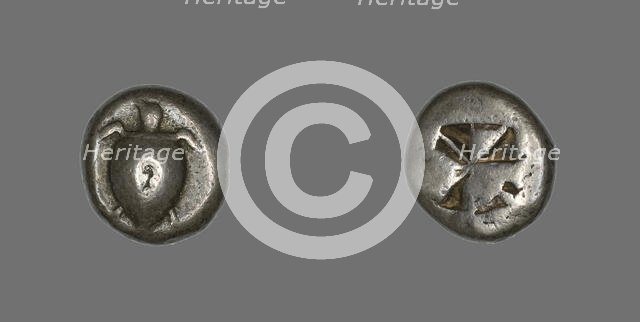 Stater (Coin) Depicting a Sea Turtle, 650-600 BCE. Creator: Unknown.