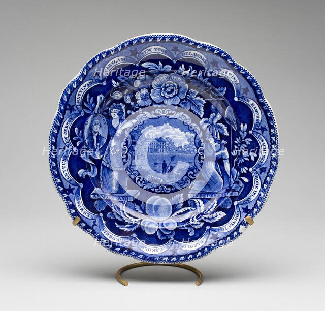 Plate, c. 1826. Creator: James and Ralph Clews.
