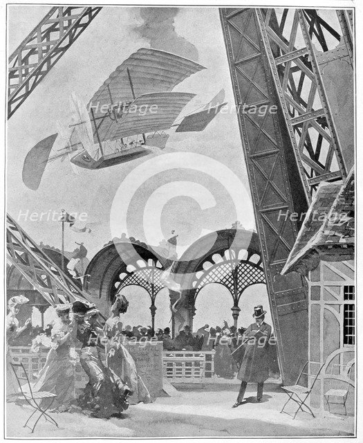 The conquest of the air at the Ambigu-Comique, 1900. Artist: Unknown
