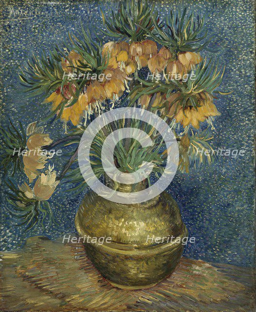 Imperial Fritillaries in a Copper Vase, 1887. Artist: Gogh, Vincent, van (1853-1890)