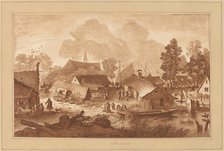 Village with Pond, c. 1782. Creator: Cornelis Brouwer.