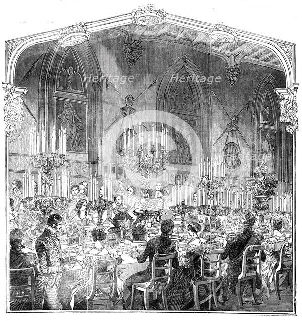 The Garter Banquet, St. George's Hall, 1844. Creator: Stephen Sly.