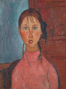 Girl with Pigtails, c1918. Creator: Modigliani, Amedeo (1884-1920).