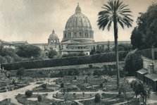 Gardens of the Vatican and dome of St Peter's Basilica, Rome, Italy, 1927. Artist: Eugen Poppel.