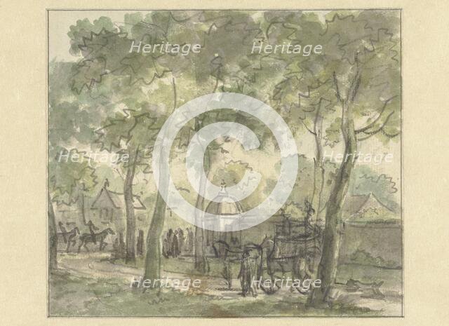 Country road along wall with dome, 1752-1819. Creator: Juriaan Andriessen.