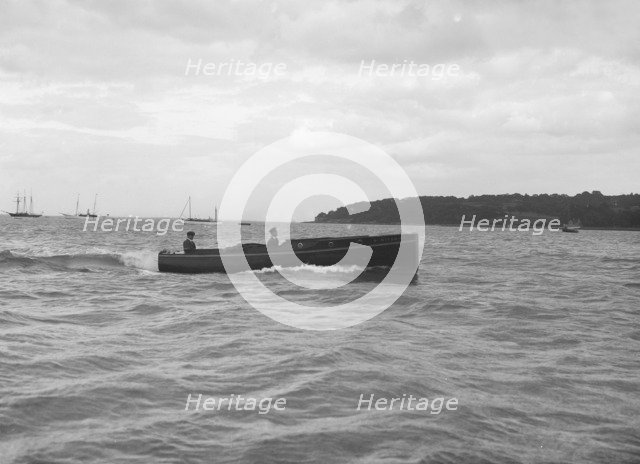 Motor launch 'Nitsu' under way, 1912. Creator: Kirk & Sons of Cowes.