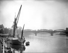 Barnes Railway Bridge, Richmond Upon Thames, London, c1860-c1922. Artist: Henry Taunt
