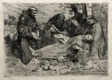 The Death of St. Francis. Creator: Alphonse Legros (French, 1837-1911).