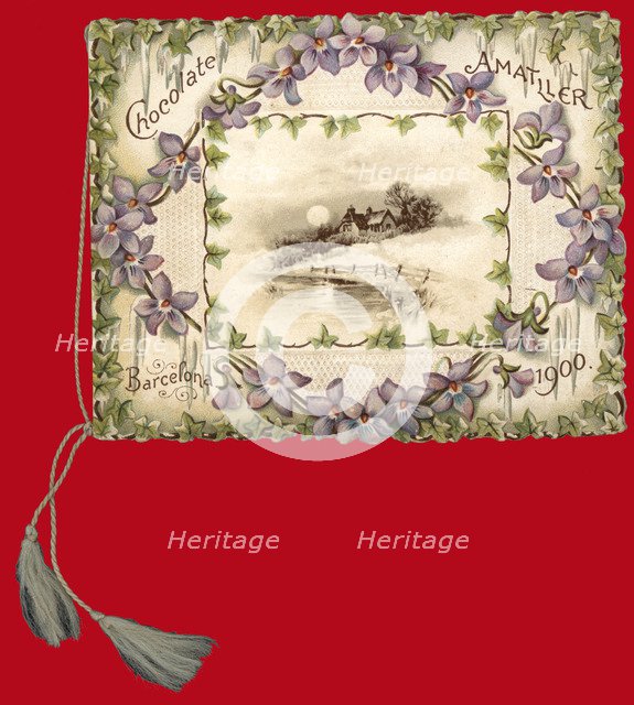 Modernist Calendar of the chocolates factory Amatller, 1900.