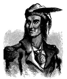 Tecumseh (c1768-1813), Native American chief of the Shawnees. Artist: Unknown