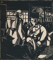 'Les Soldats À La Gare', 1919. Artist: Jean-Emile Laboureur.