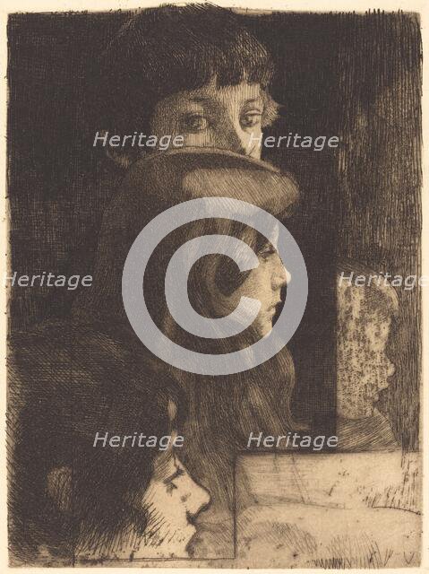 A Family (Une famille), 1890. Creator: Paul Albert Besnard.