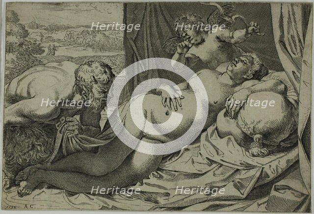 Venus and Satyr, 1592. Creator: Annibale Carracci.