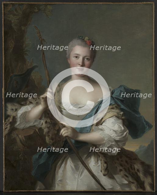 Portrait of a Woman as Diana, 1752. Creator: Jean-Marc Nattier (French, 1685-1766).