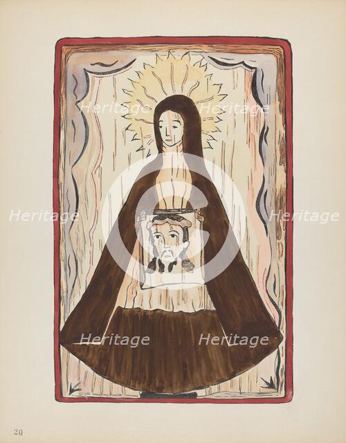 Plate 20: Saint Veronica: From Portfolio "Spanish Colonial Designs of New Mexico", 1935/1942. Creator: Unknown.