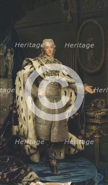 Gustav III, 1746-1792, King of Sweden, 1777. Creator: Alexander Roslin.