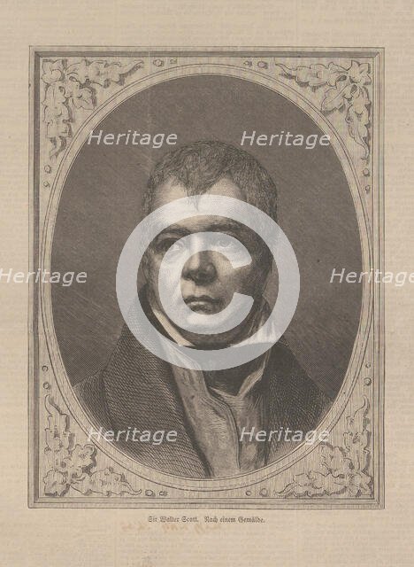 Portrait of the historical novelist and poet Sir Walter Scott (1771-1832), 1871. Creator: Anonymous.