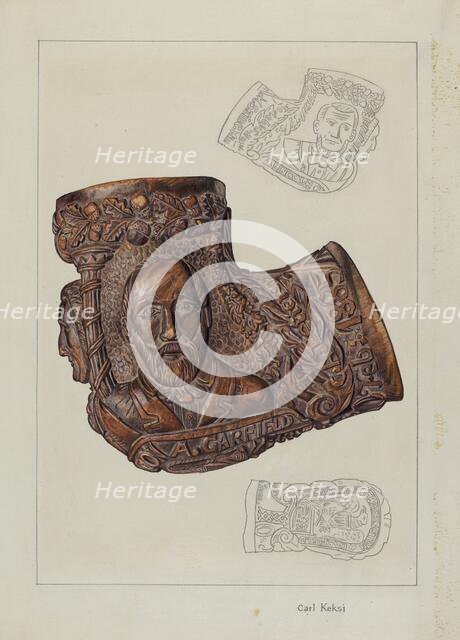 Pipe Bowl, c. 1937. Creator: Carl Keksi.