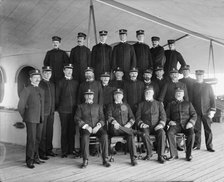 U.S.S. New York, Capt. Chadwick and officers, between 1893 and 1901. Creator: William H. Jackson.