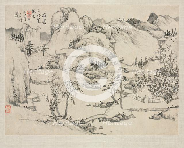 Landscape Album in Various Styles: Scenery of Mt. Changbai after Huang Gongwang, 1684. Creator: Zha Shibiao (Chinese, 1615-1698).