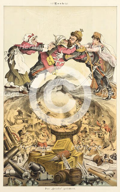 Cartoon from Puck, between 1880 and 1889. Creators: Joseph Keppler, Bernhard Gillam.