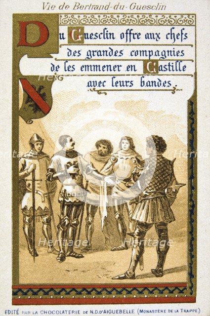 Scene from the life of Bertrand du Guesclin, (19th century). Artist: Unknown