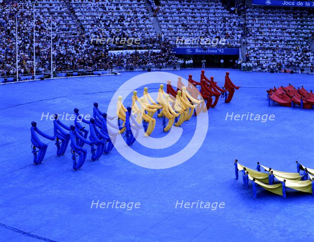 Performance of Fura dels Baus in the spectacle of the opening ceremony of the 1992 Barcelona Olym…
