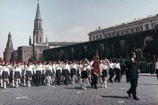Parade of the Young Pioneers, Red Square, Moscow, 1972. Artist: Unknown