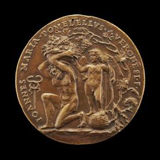 Man Holding Fruit, and Cupid [reverse]. Creator: Giovanni Maria Pomedelli.
