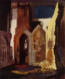 'A ruin by John Piper harmonizing decorative balance', 1949. Creator: John Piper.
