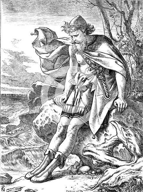 Ulysses on Ogygia, 1864. Artist: Noel Paton