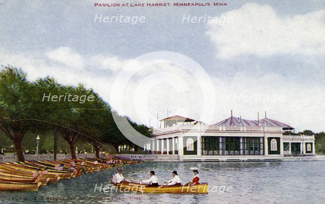 Pavilion at Lake Harriet, Minneapolis, Minnesota, USA, 1910. Artist: Unknown