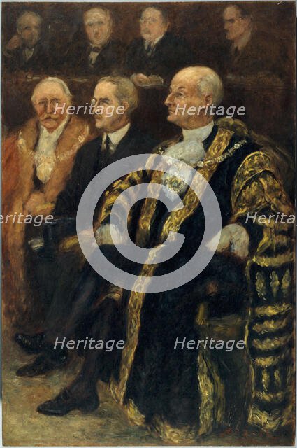 Sir George Broadbridge, Lord-Mayor of London and Sir Eric Phipps, Ambassador..., June 18, 1937. Creator: Noel Dorville.