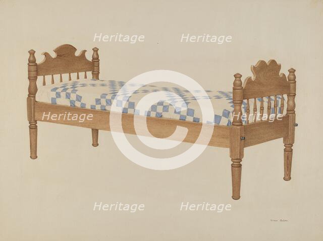 Small Day Bed, c. 1940. Creator: Grace Bolser.