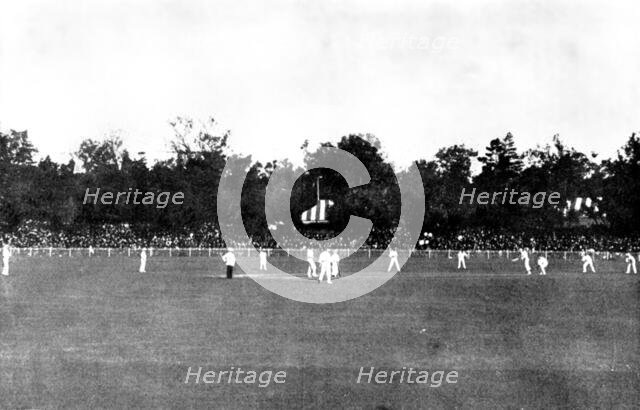 The English Cricket Team in Australia: the Second Test Match, Melbourne..., 1898. Creator: Harvie & Sutcliffe.