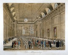 View of an event in the Freemasons' Hall, Great Queen Street, Holborn, London, c1810. Artist: Anon