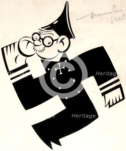 'Furtive Fritz is always listening. Be careful...', swatika, WWII poster, between 1939 and 1946. Creators: Central Office of Information, Unknown.