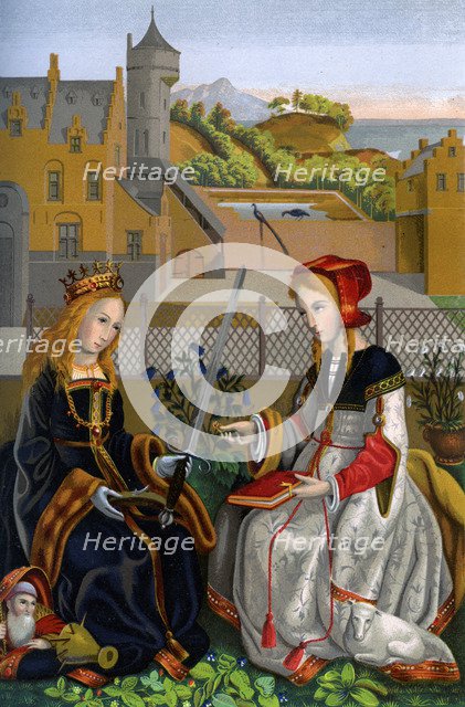 Saint Catherine of Alexandria, 15th century (1849).Artist: H Moulin