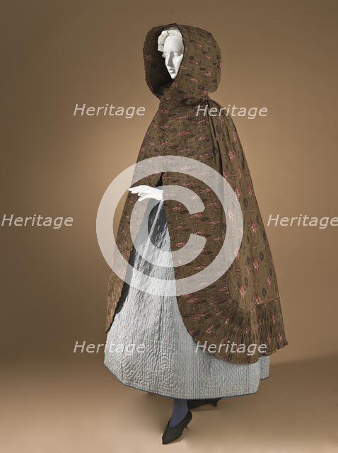 Woman’s hooded cape with finely pleated trim, Provence, France, between 1785 and 1820. Creator: Unknown.