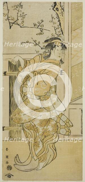 The Actor Segawa Kikunojo III as Kojoro-gitsune (Female Fox) Disguised as Omiki in the..., c. 1789. Creator: Katsukawa Shun'ei.