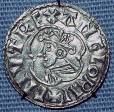Anglo-Saxon Silver Penny of Cnut. Artist: Unknown