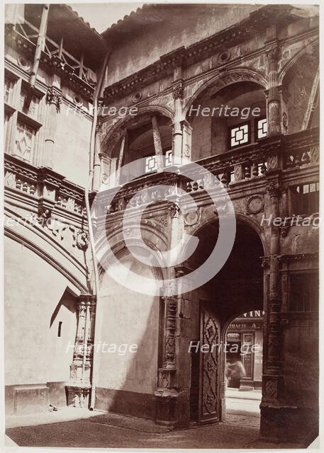 Interior Courtyard, Hôtel de Bernuy, Toulouse, between 1850 and 1900. Creator: Unknown.