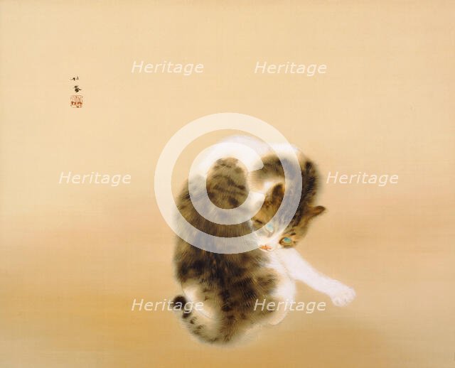 Tabby Cat, 1924. Creator: Seiho; Takeuchi (1864-1942).